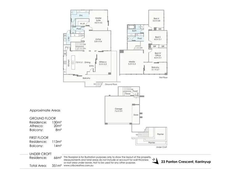 Floorplan of Homely house listing, 23 Panton Crescent, Karrinyup WA 6018