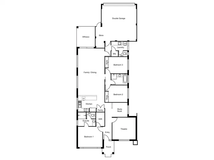 Floorplan of Homely house listing, 24 Starlite Bend, Dalyellup WA 6230