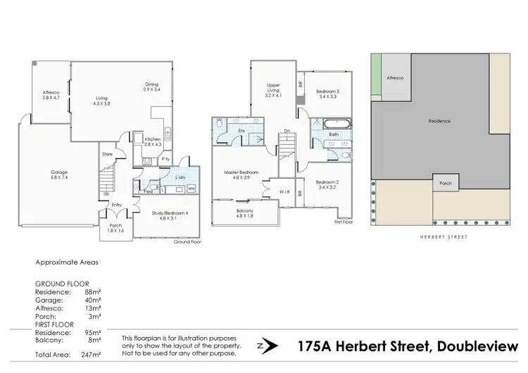 Floorplan of Homely house listing, 175A Herbert Street, Doubleview WA 6018
