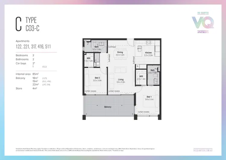 Floorplan of Homely apartment listing, 122/660 Albany Highway, Victoria Park WA 6100