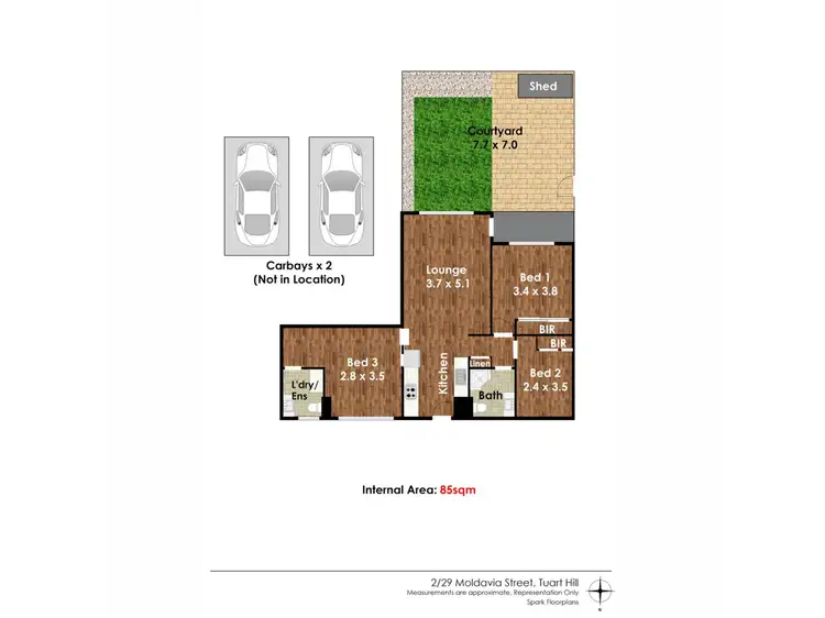 Floorplan of Homely unit listing, 2/29 Moldavia Street, Tuart Hill WA 6060