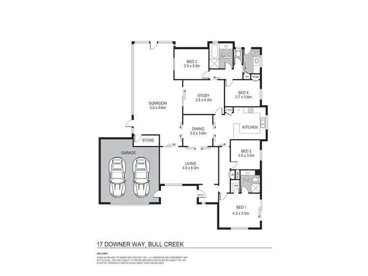 Floorplan of Homely house listing, 17 Downer Way, Bull Creek WA 6149