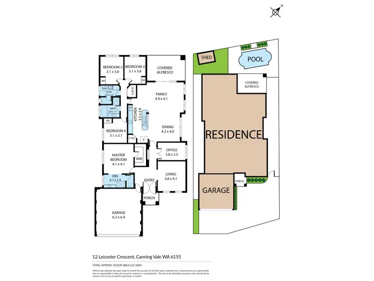 Floorplan of Homely house listing, 12 Leicester Crescent, Canning Vale WA 6155