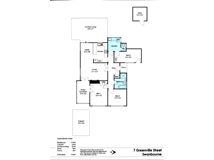 Floorplan of Homely house listing, 7 Greenville Street, Swanbourne WA 6010