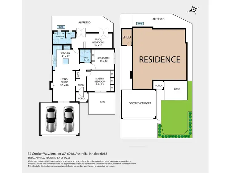 Floorplan of Homely house listing, 32 Crocker Way, Innaloo WA 6018