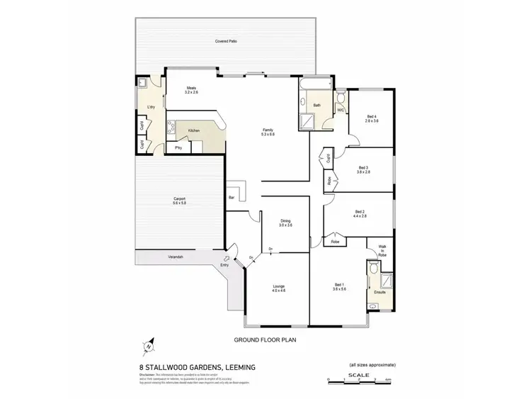 Floorplan of Homely house listing, 8 Stallwood Gardens, Leeming WA 6149