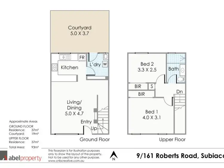 Floorplan of Homely townhouse listing, 9/161 Roberts Road, Subiaco WA 6008