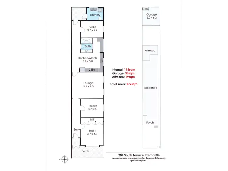 Floorplan of Homely house listing, 204 South Terrace, Fremantle WA 6160