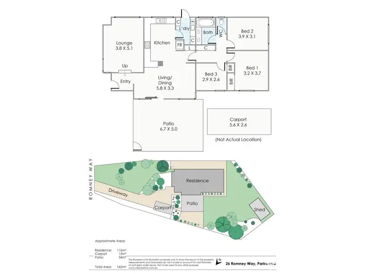 Floorplan of Homely house listing, 26 Romney Way, Parkwood WA 6147