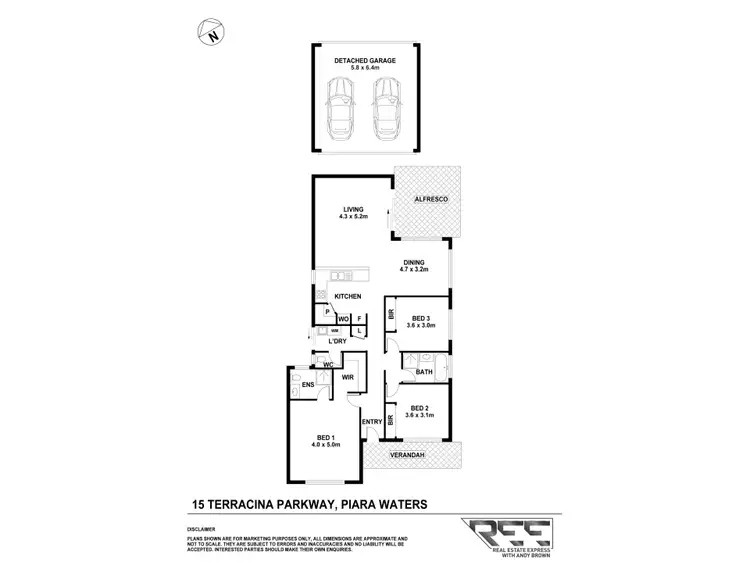 Floorplan of Homely house listing, 15 Terracina Parkway, Piara Waters WA 6112