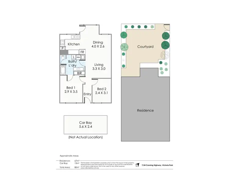 Floorplan of Homely unit listing, 7/54 Canning Highway, Victoria Park WA 6100