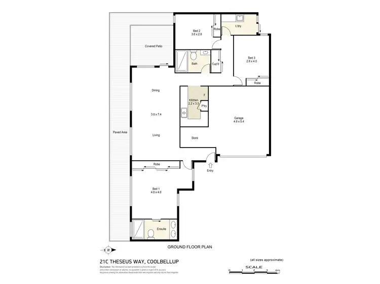 Floorplan of Homely house listing, 21C Theseus Way, Coolbellup WA 6163