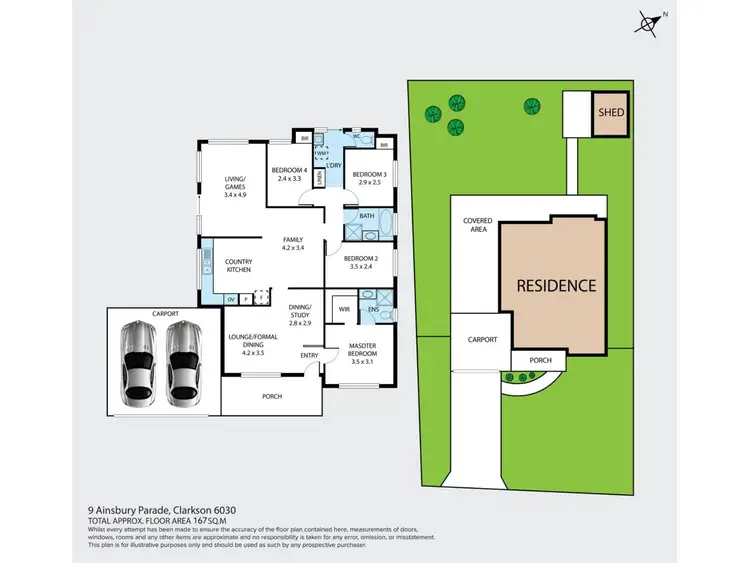 Floorplan of Homely house listing, 9 Ainsbury Parade, Clarkson WA 6030