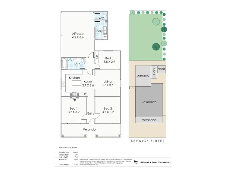 Floorplan of Homely house listing, 238 Berwick Street, Victoria Park WA 6100