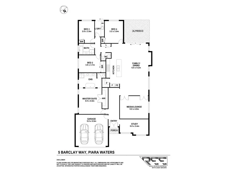 Floorplan of Homely house listing, 5 Barclay Way, Piara Waters WA 6112