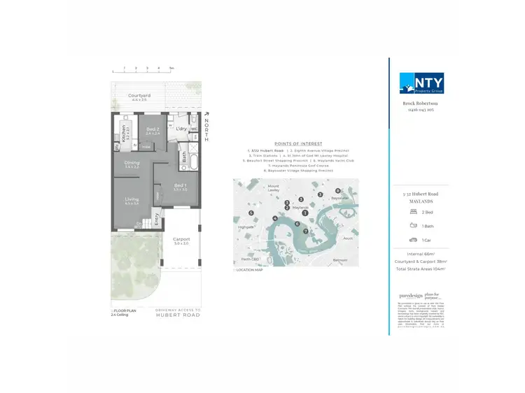 Floorplan of Homely villa listing, 3/32 Hubert Road, Maylands WA 6051