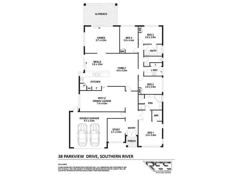 Floorplan of Homely house listing, 38 Parkview Drive, Southern River WA 6110
