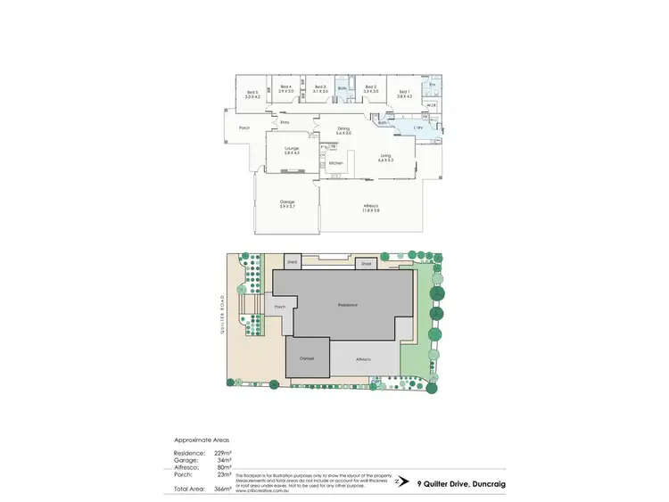Floorplan of Homely house listing, 9 Quilter Drive, Duncraig WA 6023