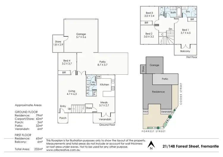 Floorplan of Homely unit listing, 21/148 Forrest Street, Fremantle WA 6160