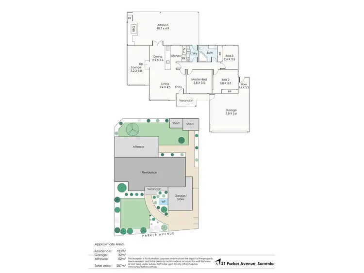 Floorplan of Homely house listing, 21 Parker Avenue, Sorrento WA 6020