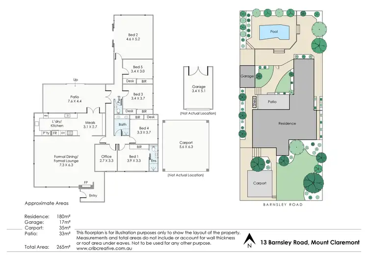 Floorplan of Homely house listing, 13 Barnsley Road, Mount Claremont WA 6010