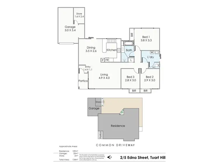 Floorplan of Homely villa listing, 2/5 Edna Street, Tuart Hill WA 6060
