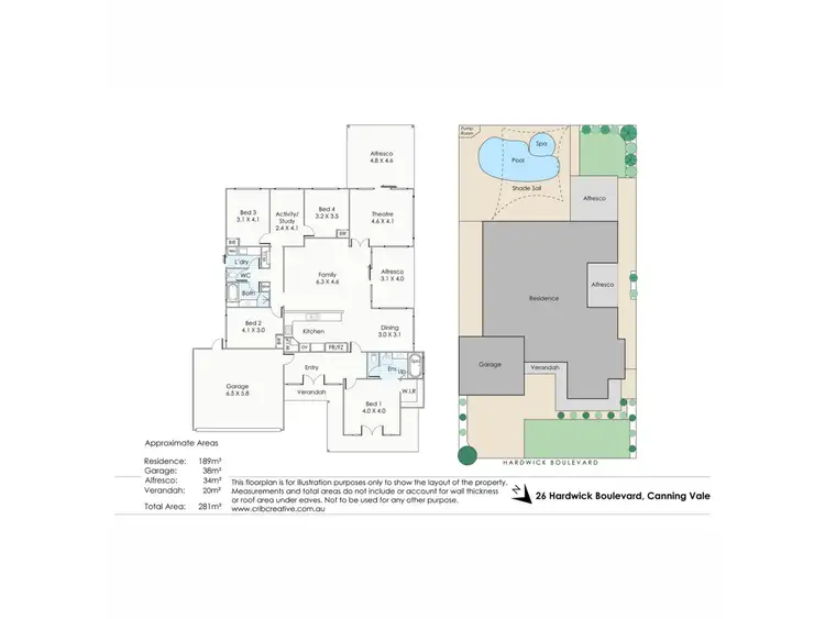 Floorplan of Homely house listing, 26 Hardwick Boulevard, Canning Vale WA 6155