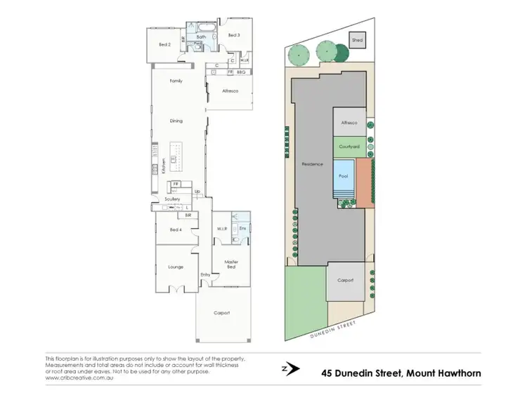 Floorplan of Homely house listing, 45 Dunedin Street, Mount Hawthorn WA 6016