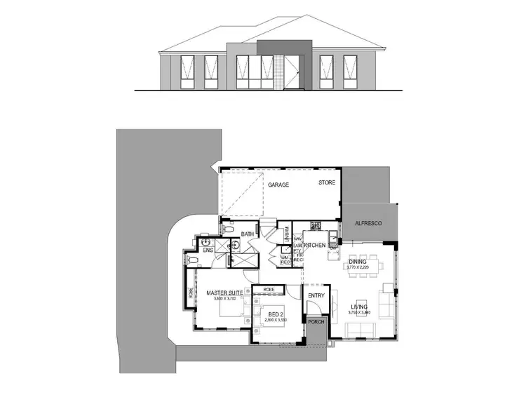 Floorplan of Homely house listing, Lot 1, 3 Offham Way, Westminster WA 6061