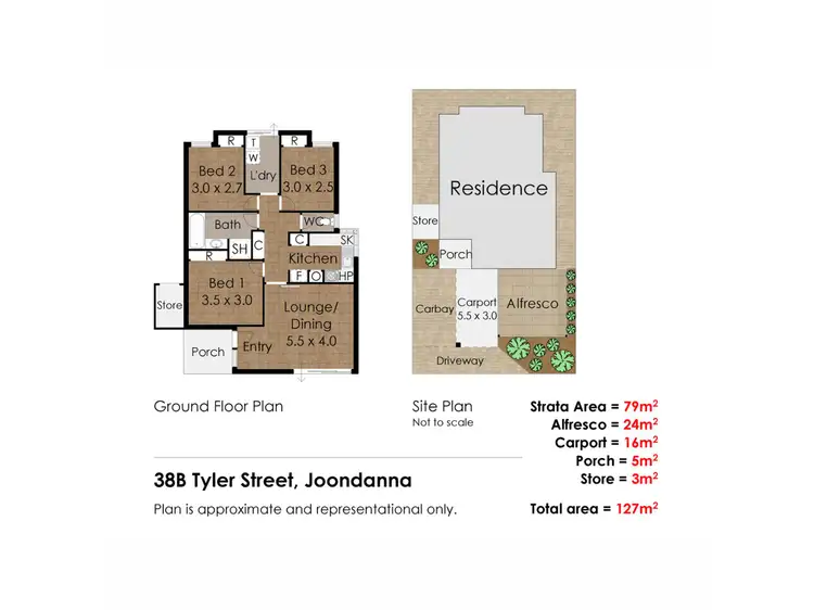 Floorplan of Homely villa listing, 38B Tyler Street, Joondanna WA 6060