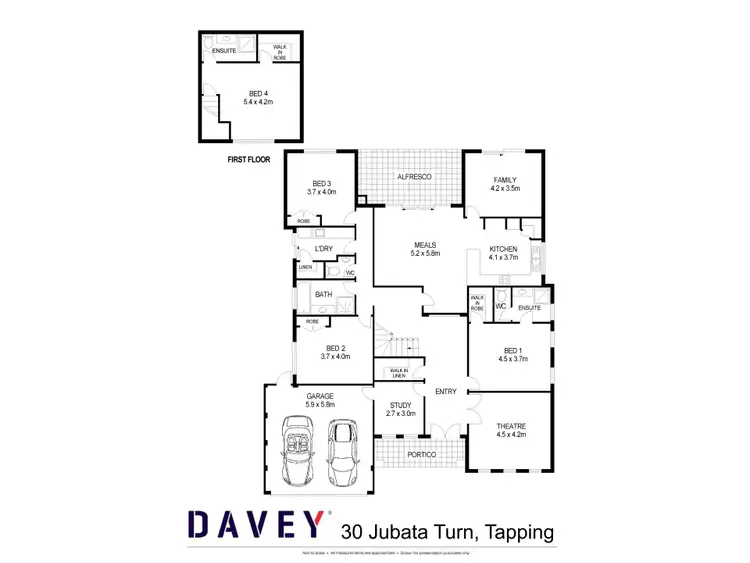 Floorplan of Homely house listing, 30 Jubata Turn, Tapping WA 6065
