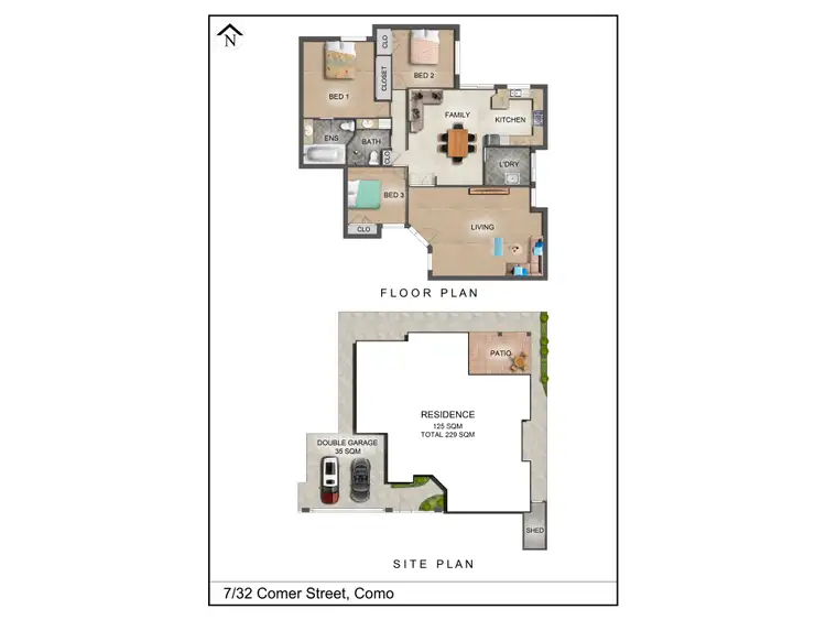 Floorplan of Homely villa listing, 7/32 Comer Street, Como WA 6152