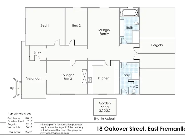 Floorplan of Homely house listing, 18 Oakover Street, East Fremantle WA 6158
