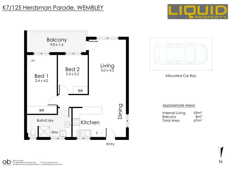 Floorplan of Homely apartment listing, K7/125 Herdsman Parade, Wembley WA 6014