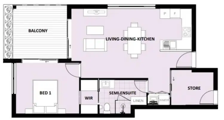 Floorplan of Homely apartment listing, 12/173-175 Wright Street, Kewdale WA 6105