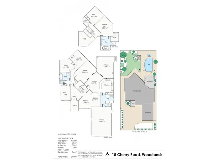 Floorplan of Homely house listing, 18 Cherry Road, Woodlands WA 6018
