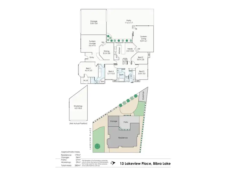 Floorplan of Homely house listing, 13 Lakeview Place, Bibra Lake WA 6163