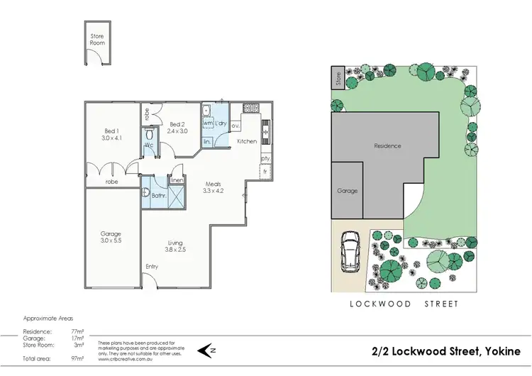 Floorplan of Homely villa listing, 2/2 Lockwood Street, Yokine WA 6060