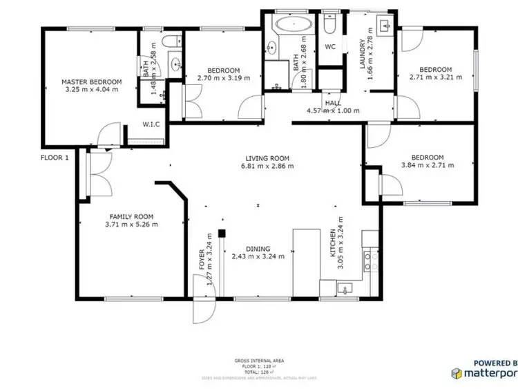 Floorplan of Homely house listing, 1 Langley Place, Somerville WA 6430