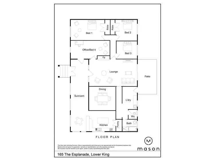 Floorplan of Homely house listing, 165 The Esplanade, Lower King WA 6330
