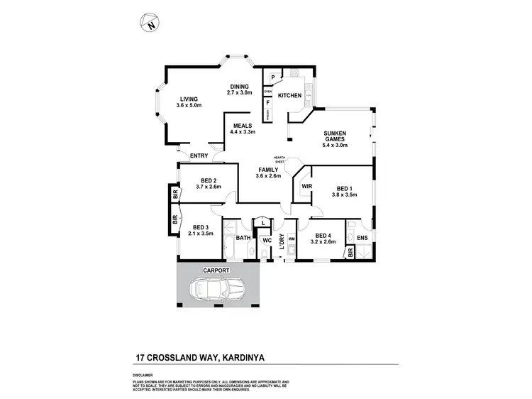Floorplan of Homely house listing, 17 Crossland Way, Kardinya WA 6163