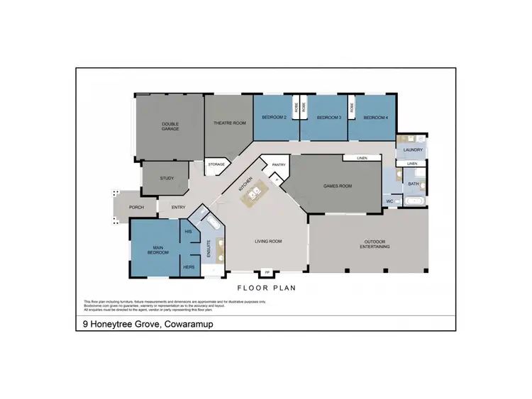 Floorplan of Homely house listing, 9 Honeytree Grove, Cowaramup WA 6284