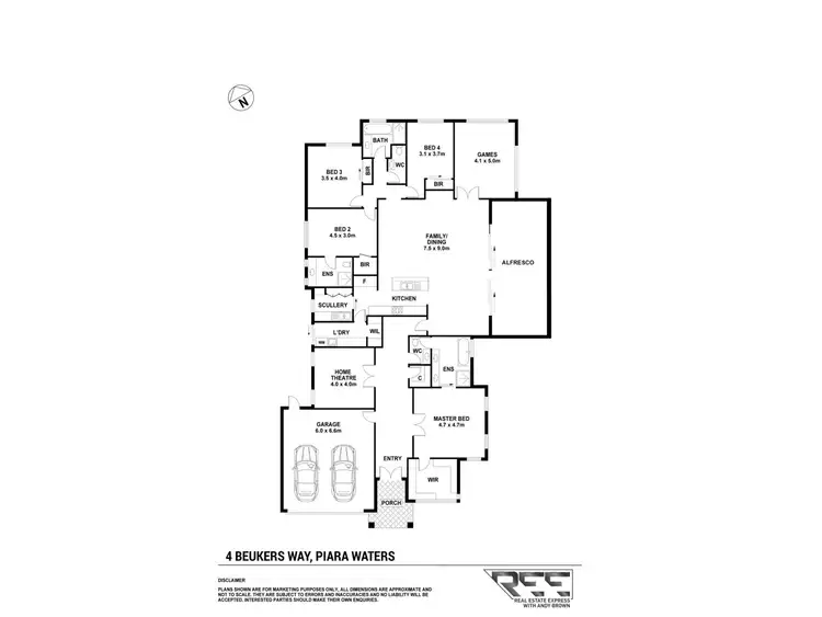 Floorplan of Homely house listing, 4 Beukers Way, Piara Waters WA 6112