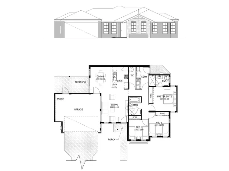 Floorplan of Homely house listing, Lot 1, 36 Dickson Drive, Middle Swan WA 6056