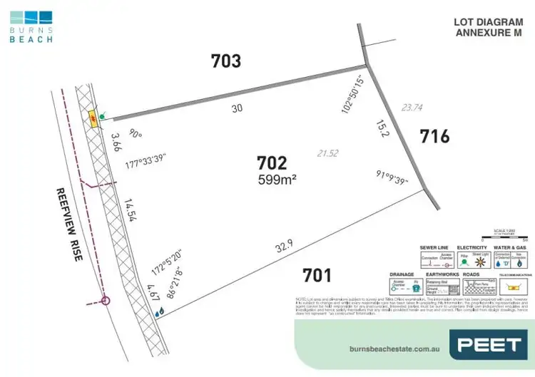 Floorplan of Homely land listing, Lot 702, Reefview Rise, Burns Beach WA 6028