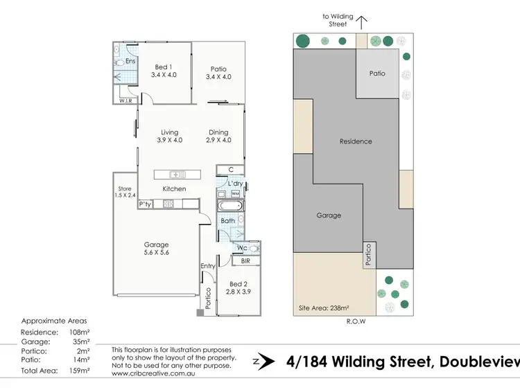 Floorplan of Homely villa listing, 4/184 Wilding Street, Doubleview WA 6018