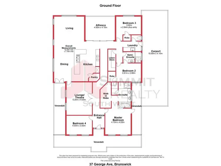 Floorplan of Homely house listing, 37 George Avenue, Brunswick WA 6224