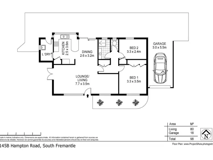 Floorplan of Homely villa listing, 2/145 Hampton Road, South Fremantle WA 6162