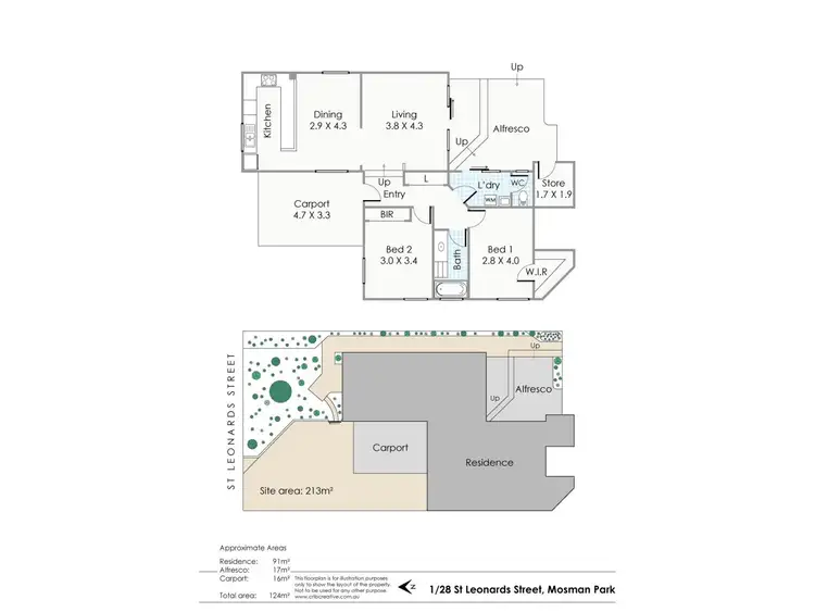 Floorplan of Homely villa listing, 28a St Leonards Street, Mosman Park WA 6012