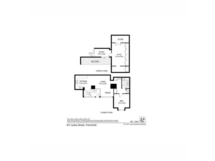 Floorplan of Homely apartment listing, 8/7 Leake Street, Fremantle WA 6160